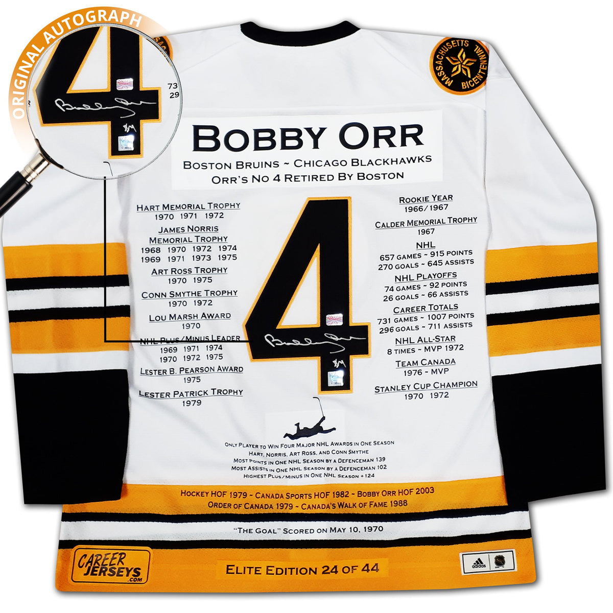 Bobby Orr Boston Bruins Career Jersey /44-2