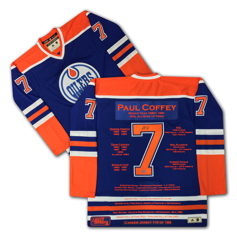 Paul Coffey Autographed Career Jersey /199-1