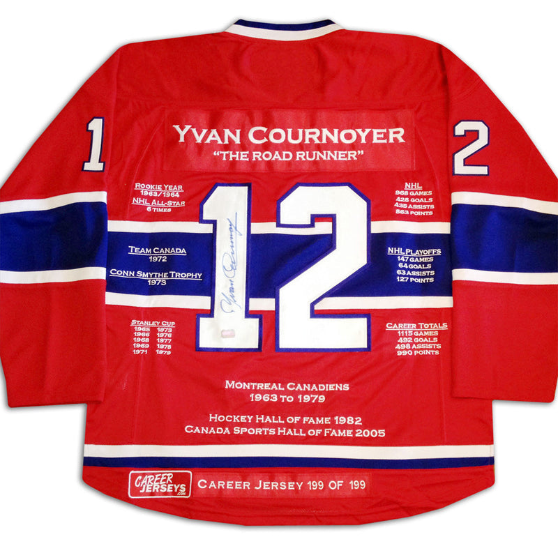 Yvan Cournoyer Montreal Canadiens Career Jersey #199 of 199-1