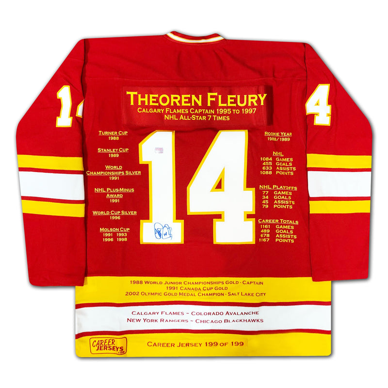 Theoren Fleury Career Jersey #1 of 199-2