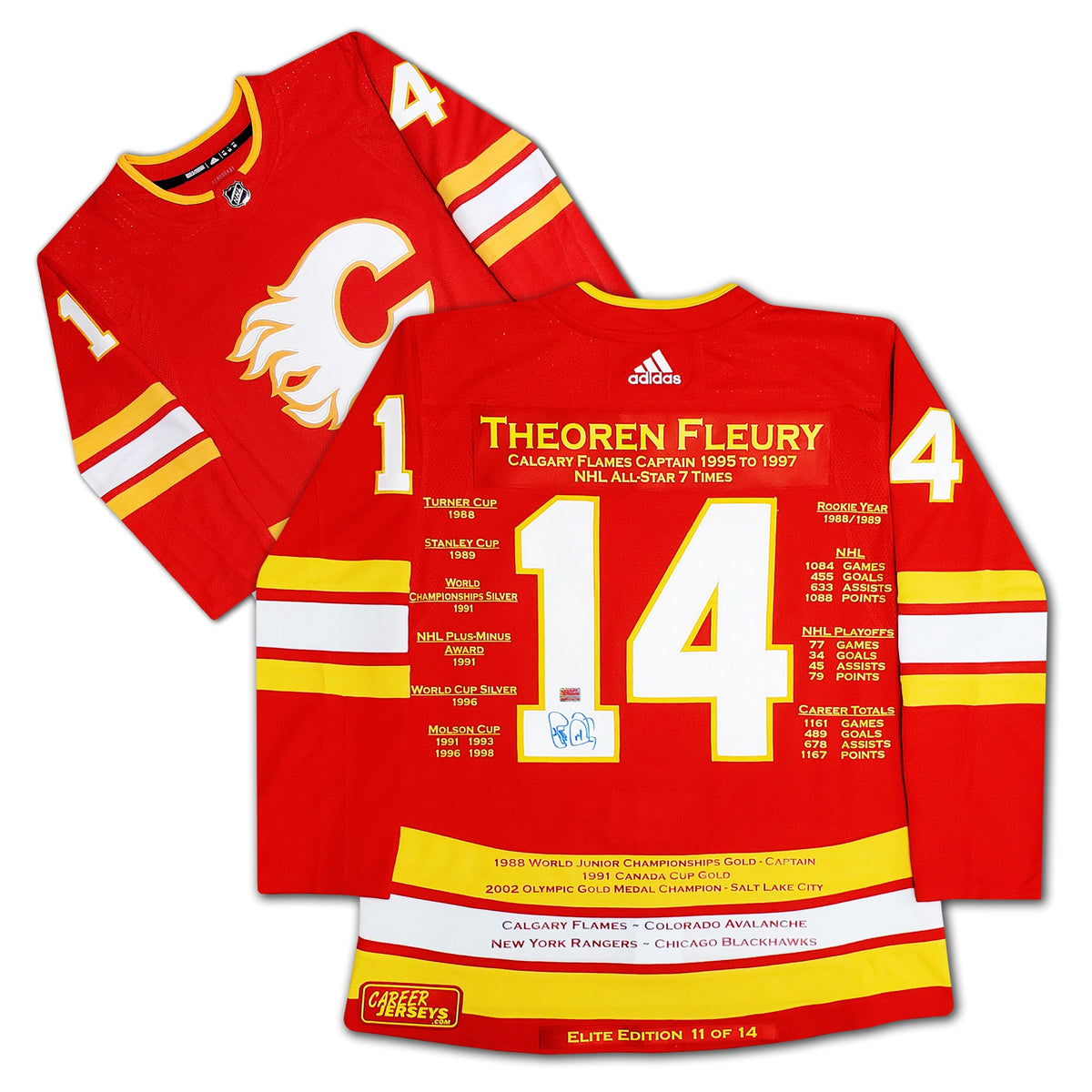 Theoren Fleury Career Jersey Limited Edition of 14