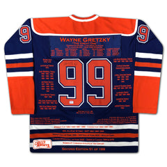 Wayne Gretzky Blue Career Jersey /199-2