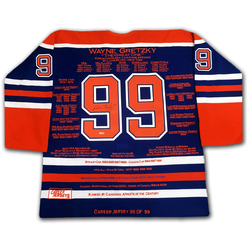 Wayne Gretzky Stanley Cup Career Jerseys Pair #88 of 99-3