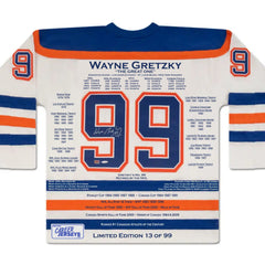 Wayne Gretzky White Career Jersey /99-1