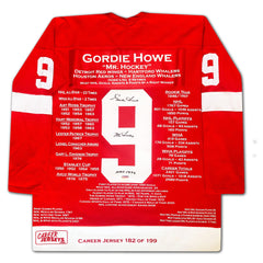 Gordie Howe Detroit Red Wings Career Jersey /199-2