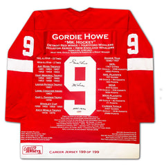 Gordie Howe Career Jersey Ltd Ed 199 of 199-1