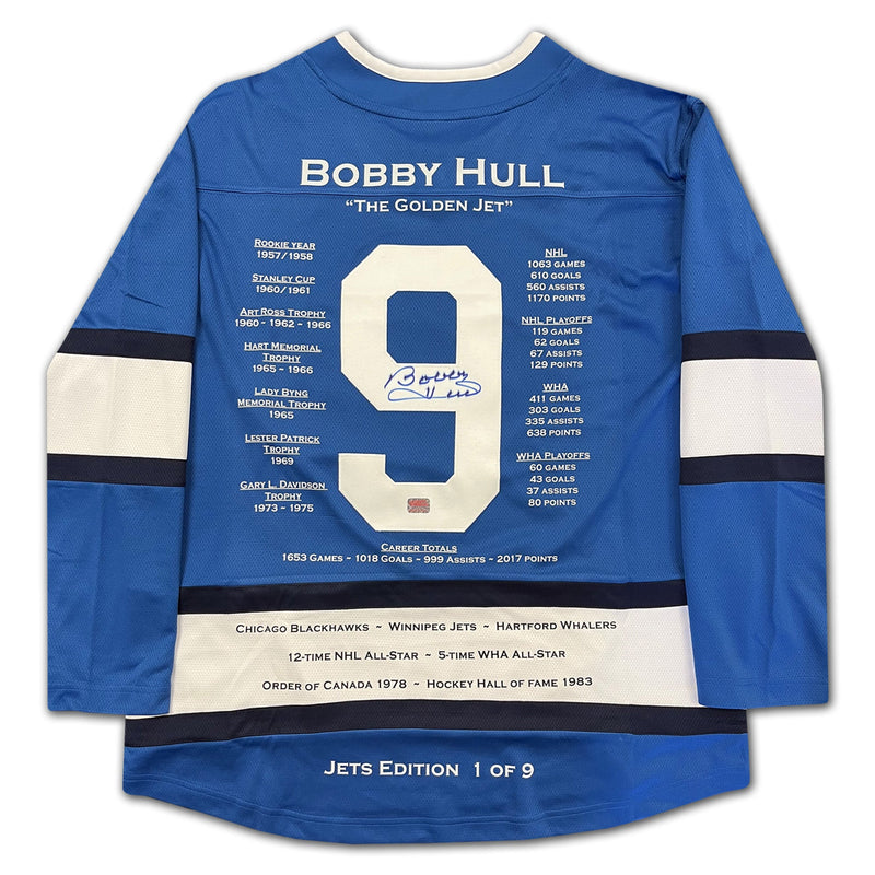 Bobby Hull Winnipeg Jets Blue Alternate Career Jersey #1 of 9-2