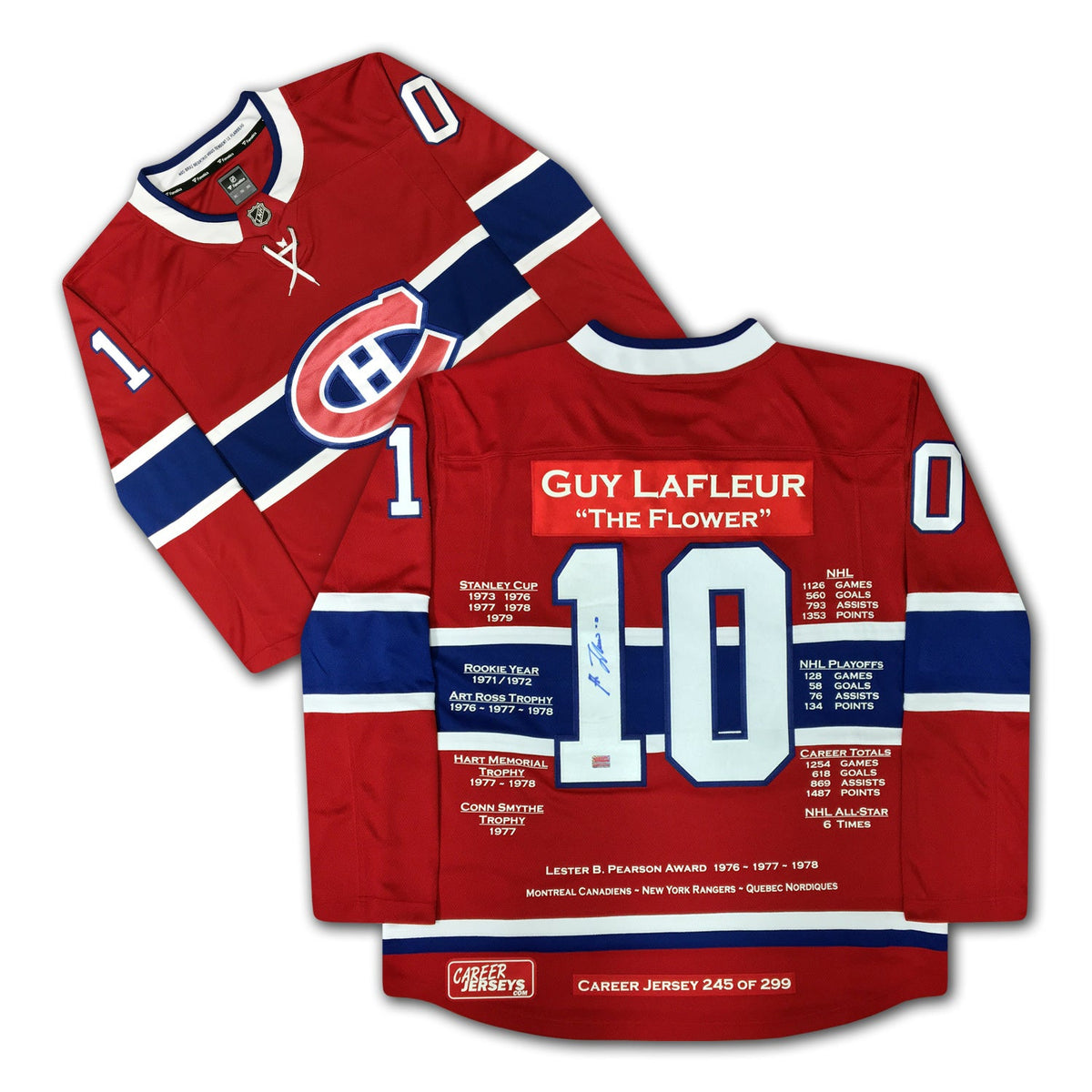 Guy Lafleur Montreal Canadiens Career Jersey /299-1