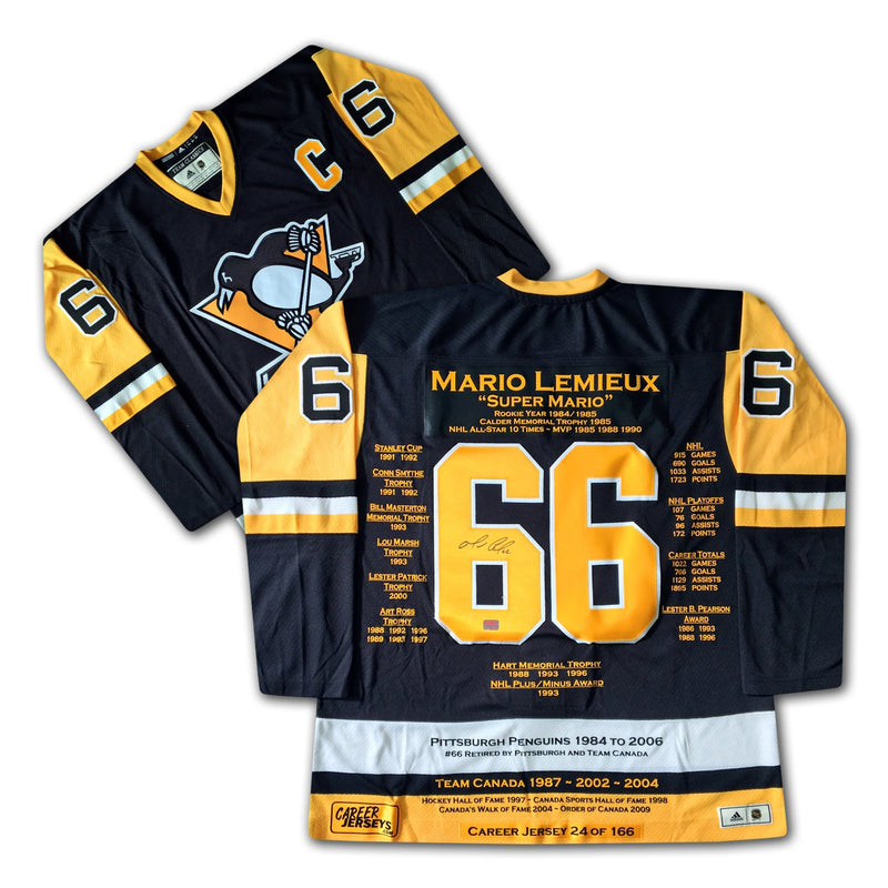 Mario Lemieux Pittsburgh Penguins Career Jersey /166-1