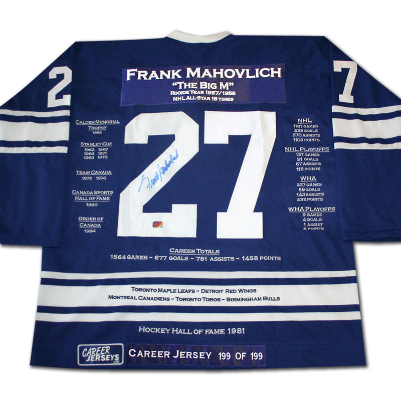 Frank Mahovlich Career Jersey #199 of 199-1