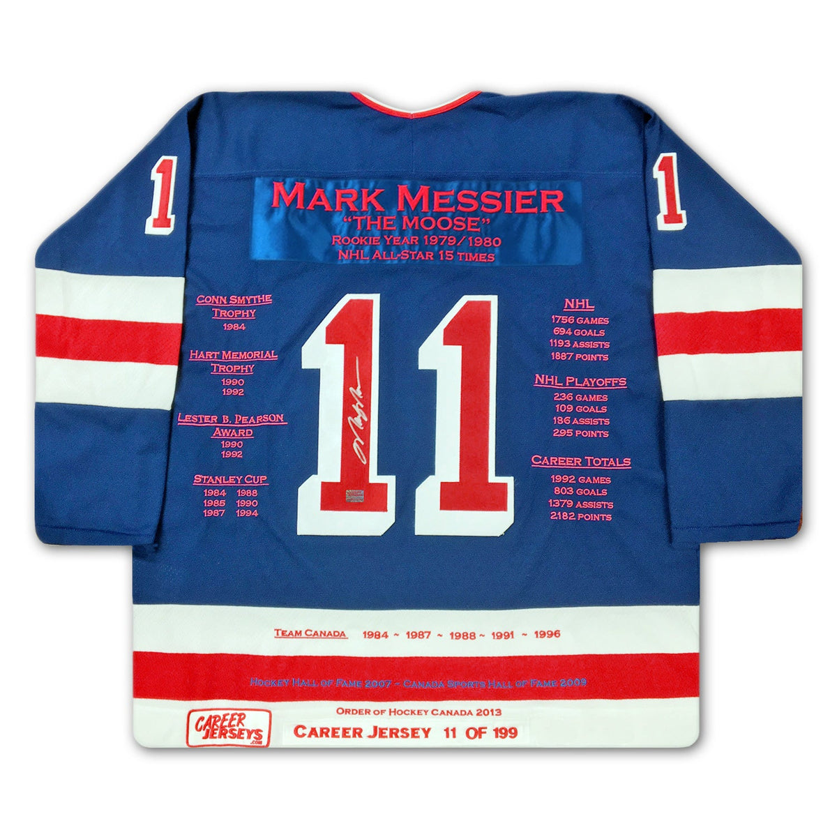 Mark Messier NY Rangers Career Jersey #11 of 199