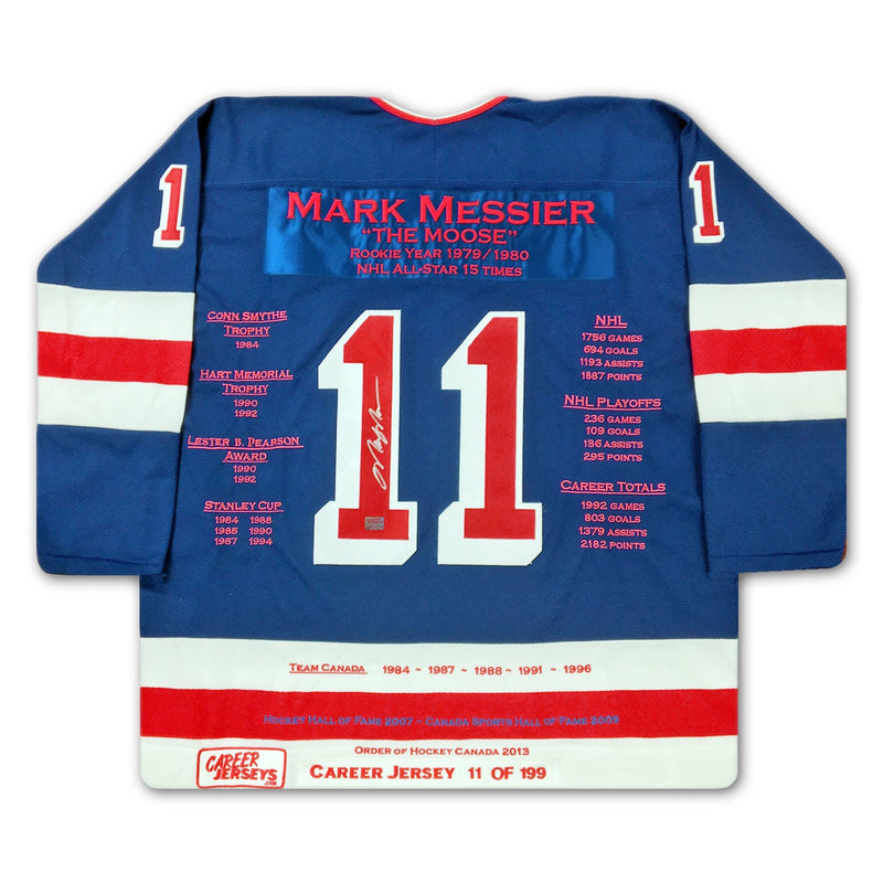 Mark Messier NY Rangers Career Jersey #11 of 199-1
