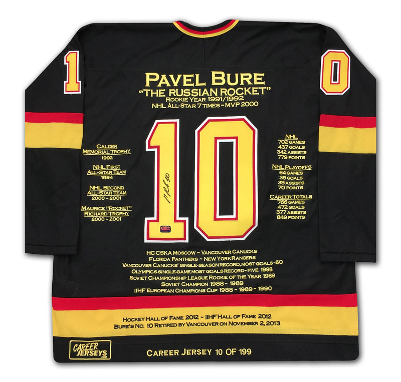 Pavel Bure Career Jersey #10 of 199-1