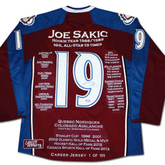 Joe Sakic Career Jersey #1 of 199-1
