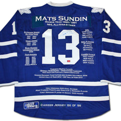 Mats Sundin Autographed Career Jersey-1