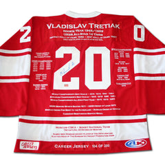 Vladislav Tretiak Autographed Career Jersey-1