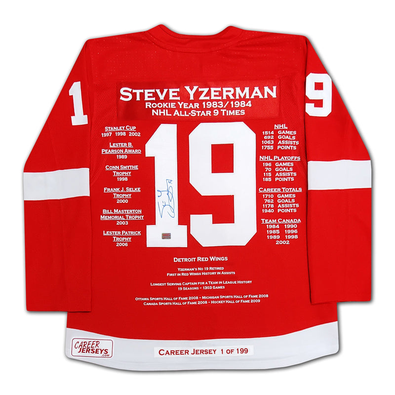 Steve Yzerman Career Jersey #1 of 199-1