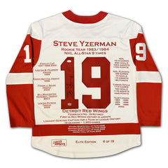 Steve Yzerman White Elite Edition Career Jersey-2