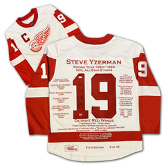 Steve Yzerman White Elite Edition Career Jersey-1