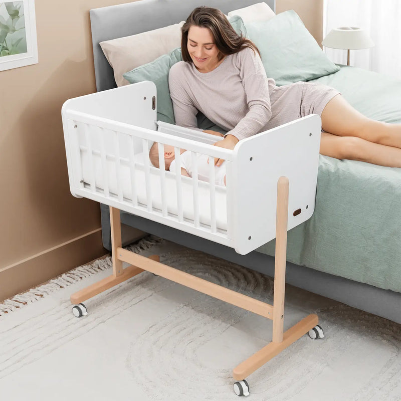 Wooden Bedside Bassinet Sleeper | Comfy Cubs-1