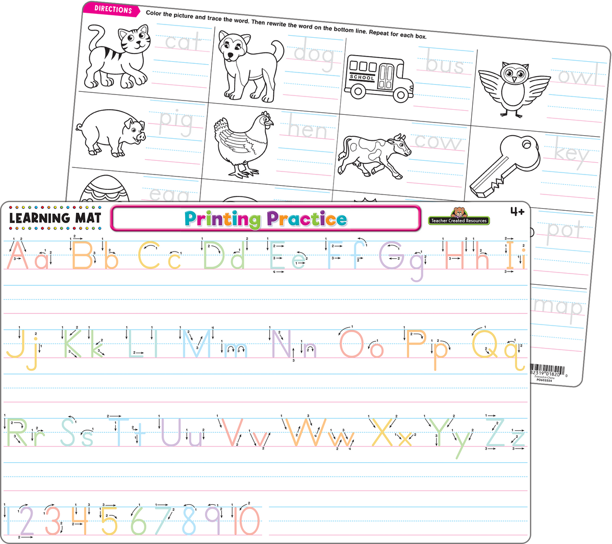 Teacher Created Resources - Printing Practice Learning Mat - Large Table Mat - Ages 4+-1