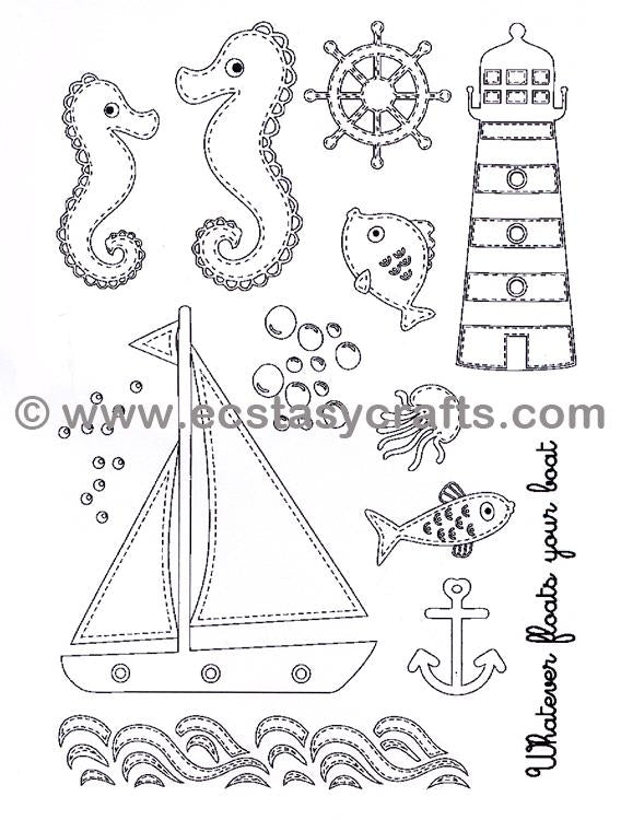 Creative Expressions Stamp - By The Sea-1