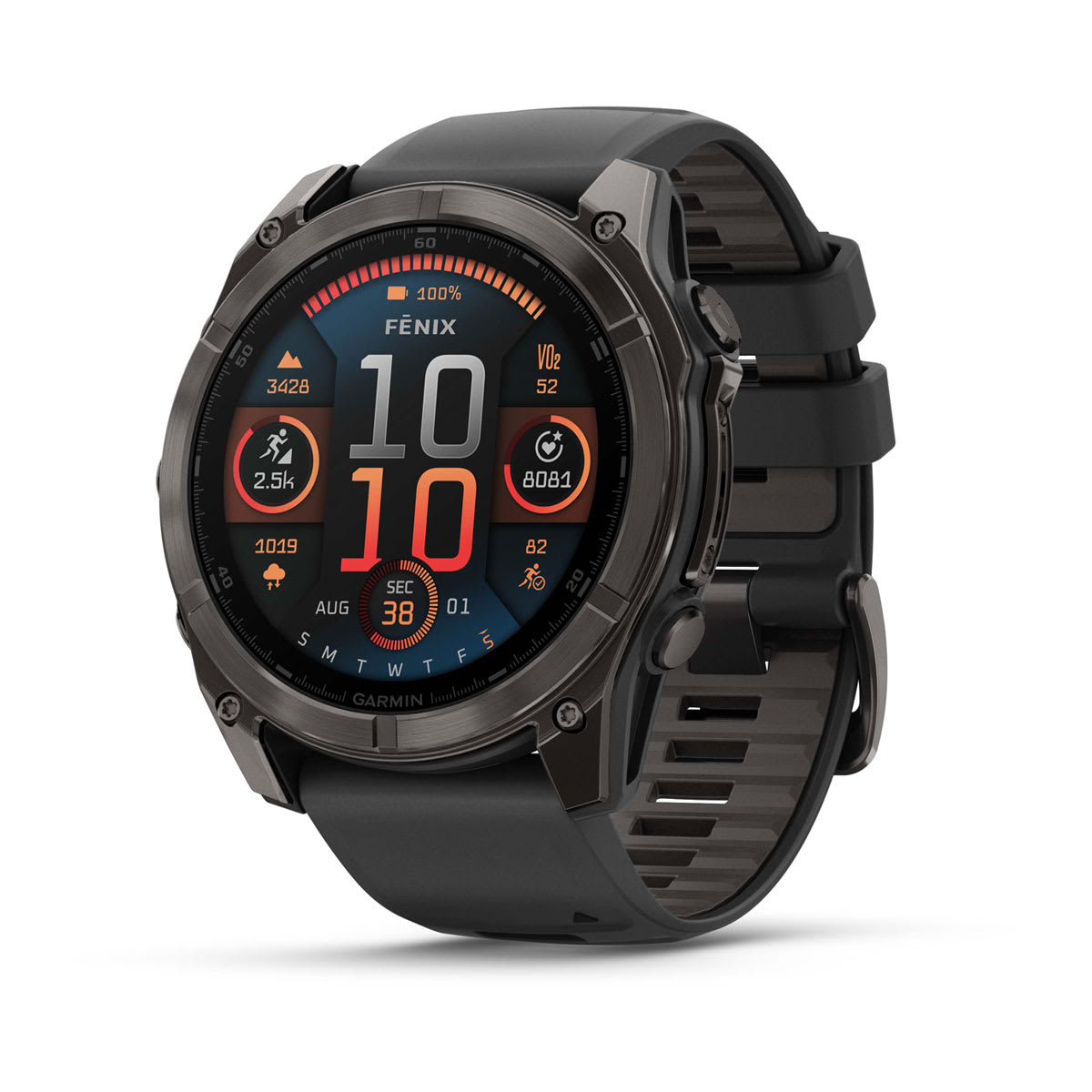 fēnix® 8 – 51 mm, AMOLED Sapphire Carbon Gray DLC Titanium