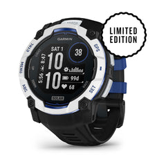 Instinct® 3 – 50 mm, Solar Whitestone with Black/Bolt Blue Band-1