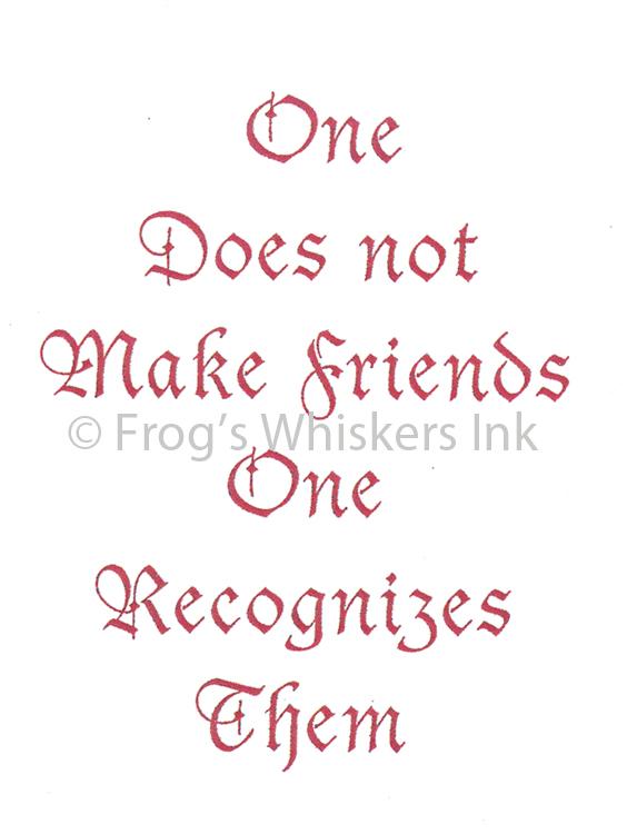 Frog's Whiskers Stamps - One Does Not-1