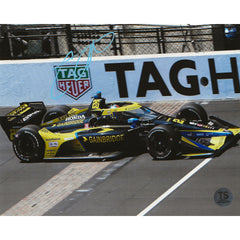 Colton Herta Autographed IndyCar Finish Line 8x10 Photo *As Is*-1