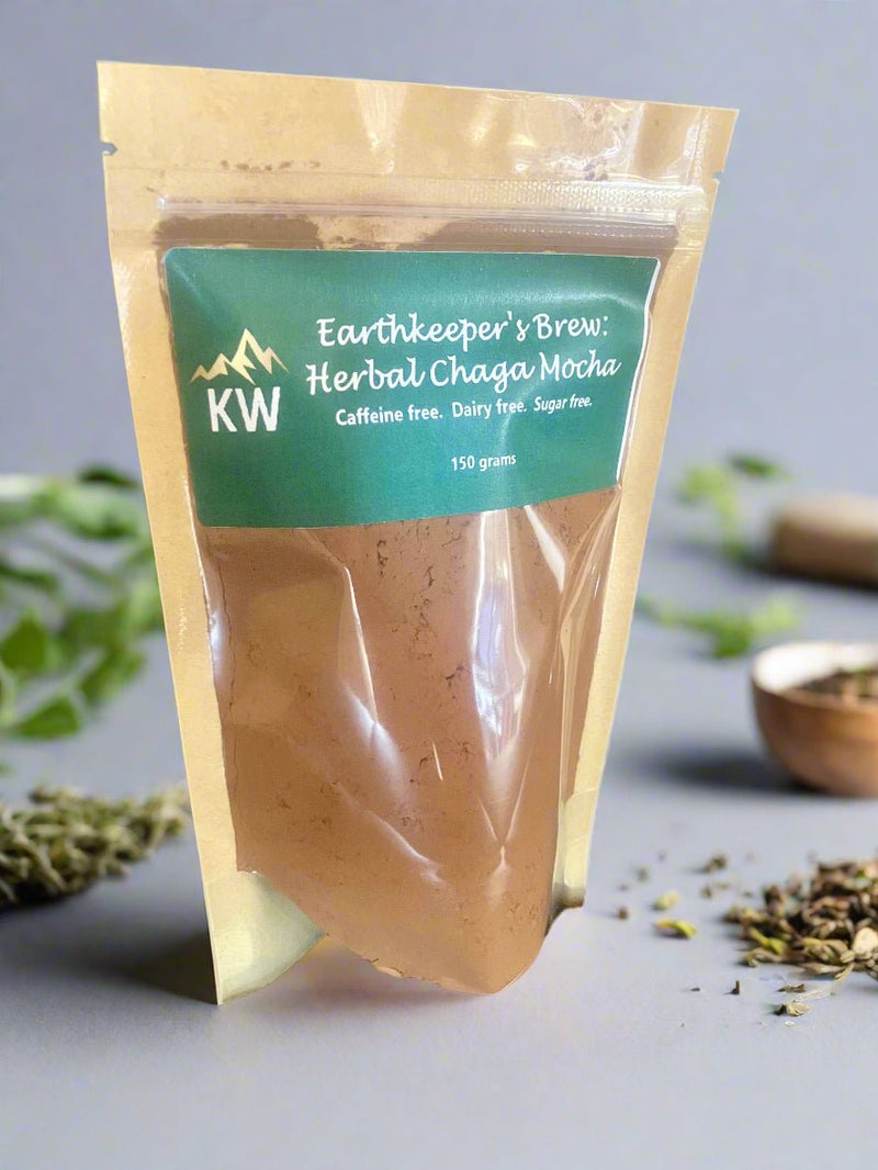Earthkeeper's Brew: Herbal Chaga Mocha (caffeine-free; sugar-free; dairy-free)-1