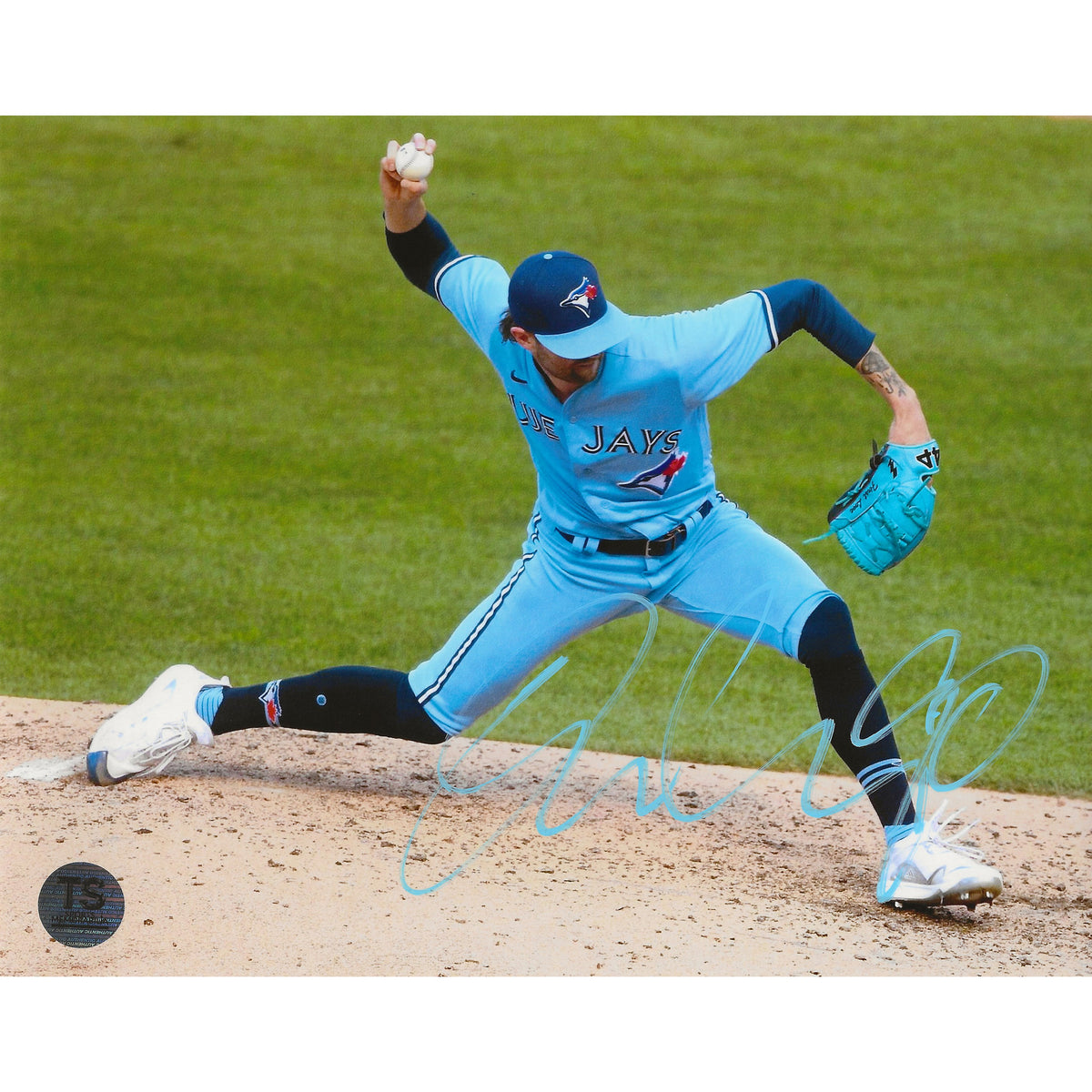 Adam Cimber Autographed Toronto Blue Jays Wind-Up 8x10 Photo *As Is*-1