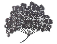 Frog's Whiskers Stamps - Hyrdangea Flower Solid-1