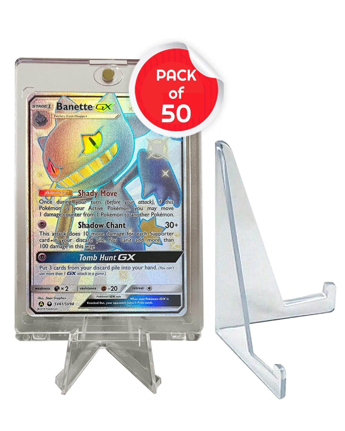 EVORETRO Card Display Stand - 35-260PT Clear Durable Game Card Stand-2