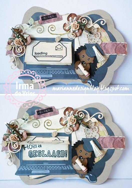Marianne Design: Collectables Die & Stamp Set - Tab with Text-2
