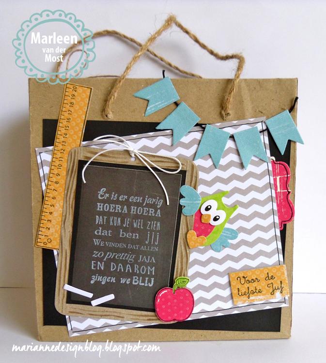 Marianne Design: Collectables Die & Stamp Set - School Slate-3