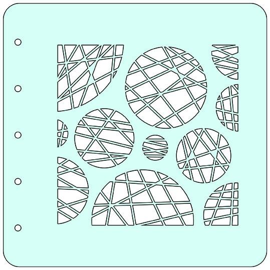 Nellie's Choice Stencil A6 For Magnetic Colour Set Circles-1