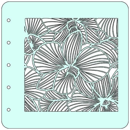 Nellie's Choice Stencil A6 For Magnetic Colour Set Flower-3-1