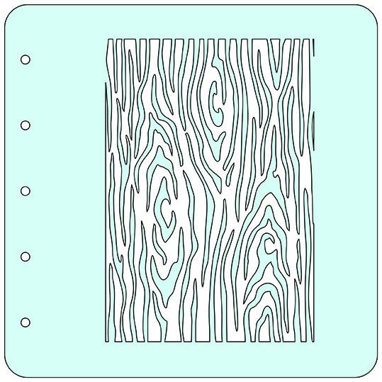 Nellie's Choice Stencil A6 For Magnetic Colour Set Bark-1