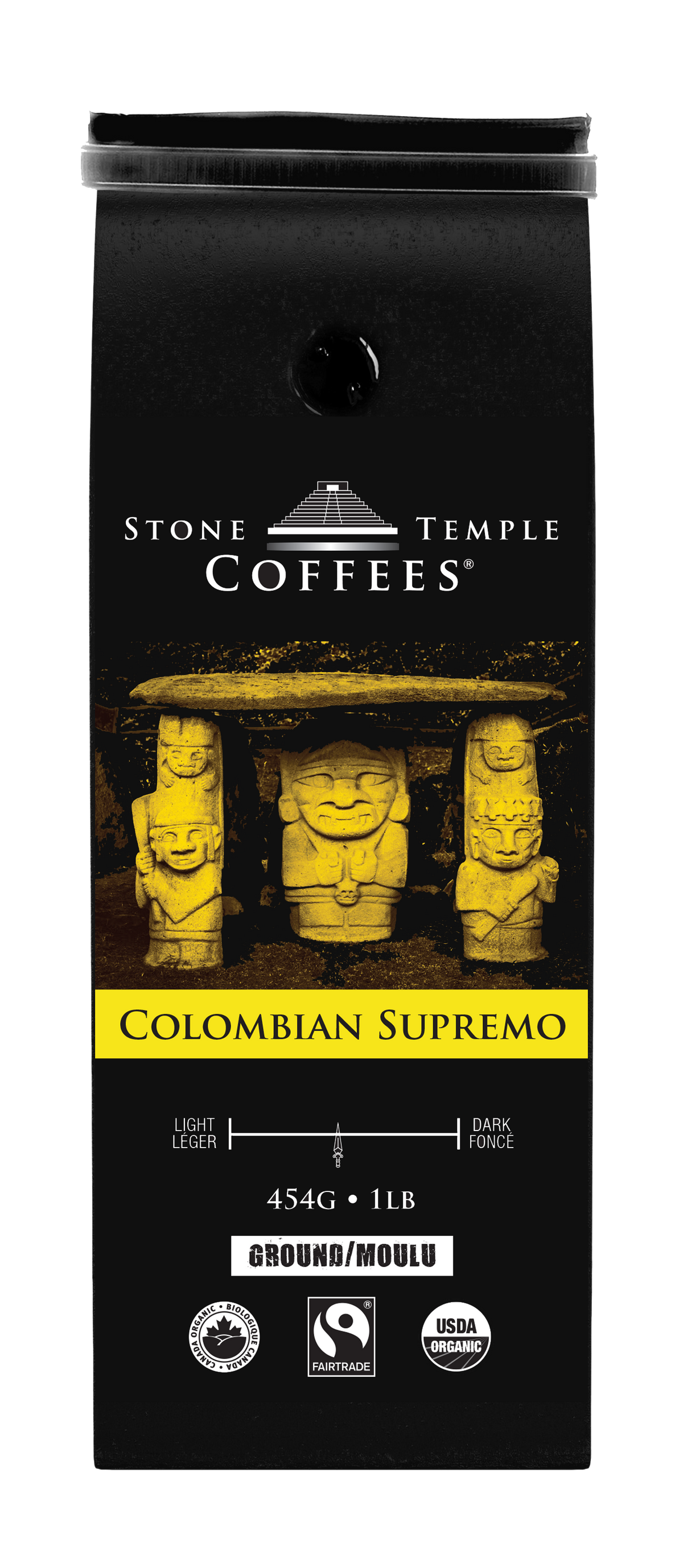 Colombian Supremo - Ground, Medium Roast, Certified Organic OCIA/ Fairtrade Coffee 1lb/454g-2