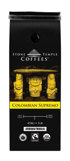 Colombian Supremo - Ground, Medium Roast, Certified Organic OCIA/ Fairtrade Coffee 1lb/454g-2