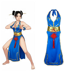 [Inventory Clearance] Chun Li Cosplay Costume Cheongsam Dress Lingerie Set-1