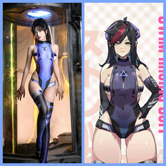Anime Sci-fi Spandex Swimwear Racing Suit Wet Suit Race Queen Costume-1