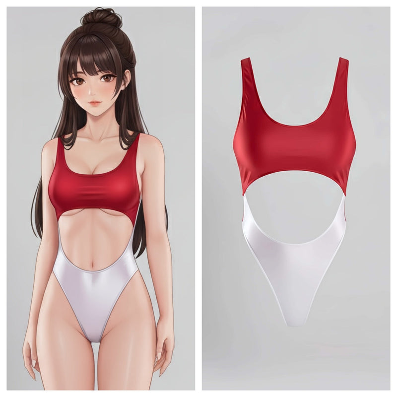 Spandex Swimwear Racing Suit Wet Suit Race Queen Costume with Tights-1