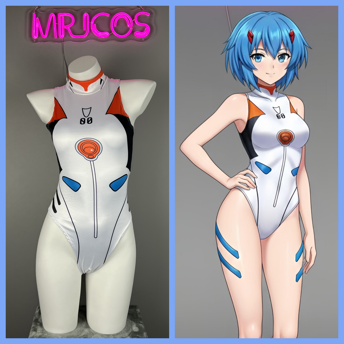 Crotchless Anime Style Cosplay Bodysuit Lingerie Costume-1