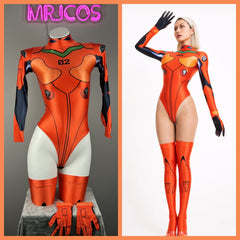 Anime Style Spandex Cosplay BodySuit Plugsuit Halloween Costume-1