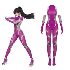 Cyber-Fantasy 10D Ultra-Sheer Bodystocking – Anime Inspired Digital Print-1