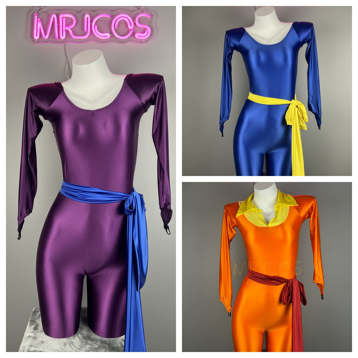 Anime Cat's Eye Cosplay Costume Spandex Full Bodysuit Jumpsuit-20