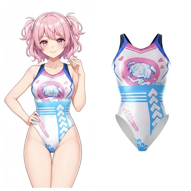 Japanese Anime Spandex Swimwear Racing Suit Wet Suit Race Queen Costume-1