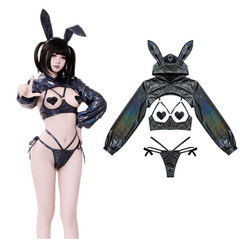 Anime Bunny Girl Style Neo Chrome Swimwear Sexy Bikini Cosplay Lingerie-1
